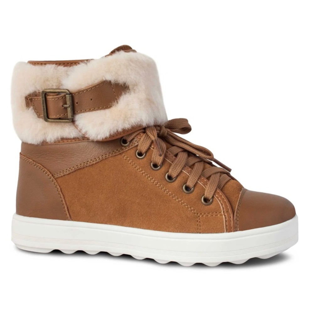 SUPER CUTE! Ladies Champ Sheepskin Trimmed Boot/ Rj’s Fuzzies Size 8